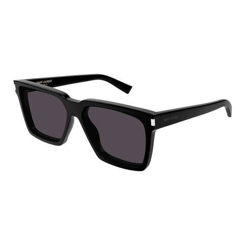 Saint Laurent Sl610f Black Uni-Sex Rectangle Sunglasses | Eyewear Index