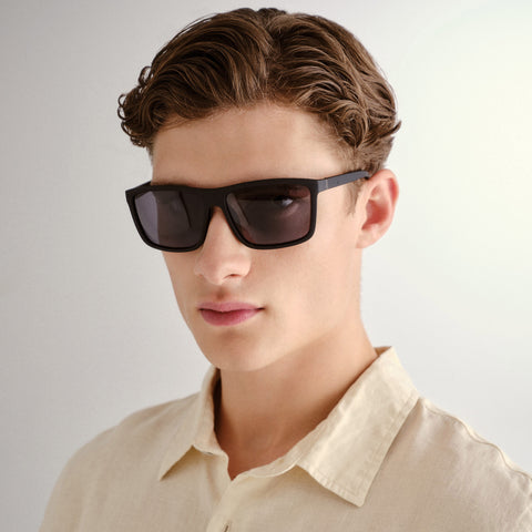 Cancer Council Arltunga Black Rubber Male D-Frame Sunglasses | Eyewear Index