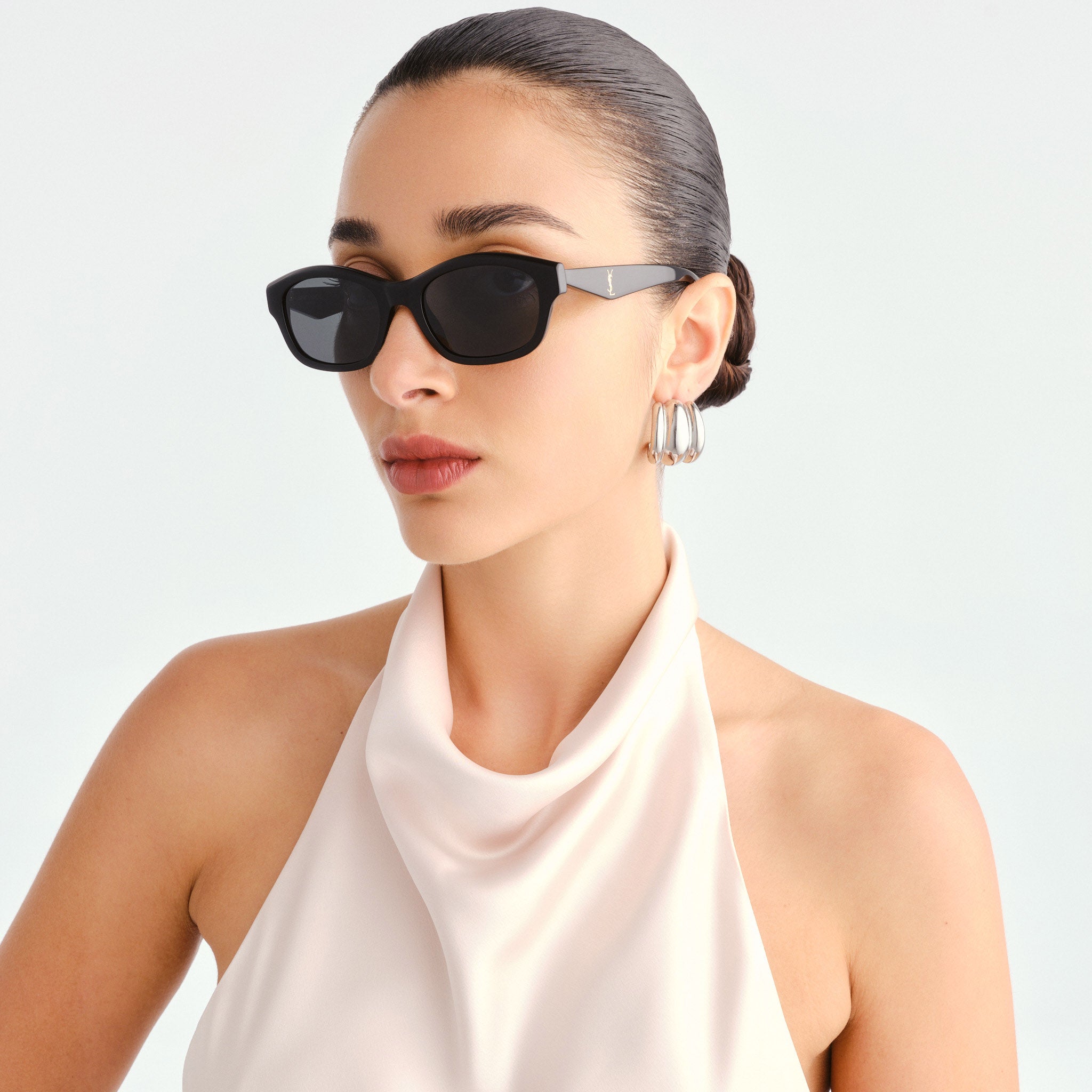 Saint Laurent Slm172 Black Female Rectangle Sunglasses | Eyewear Index