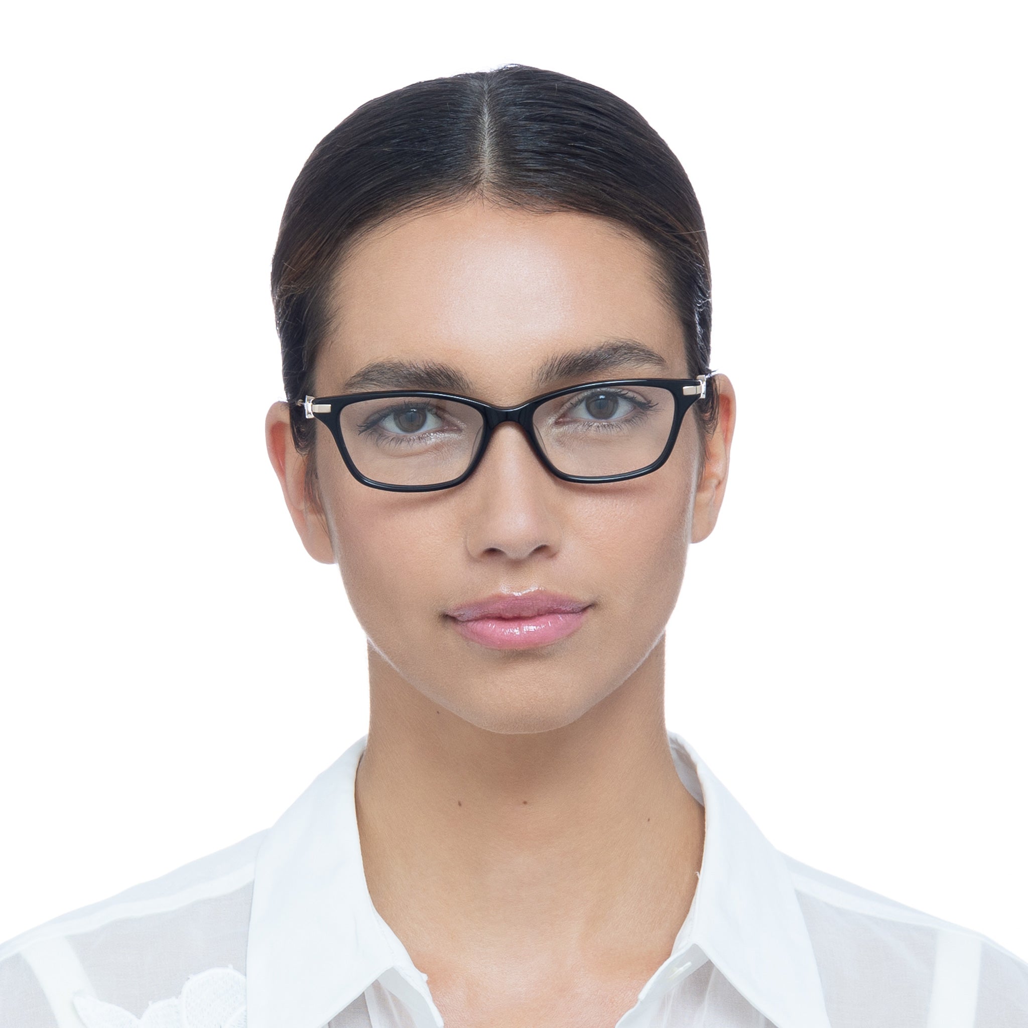 Oroton Mandy Black Gold Female Rectangle Optical Frames | Eyewear Index