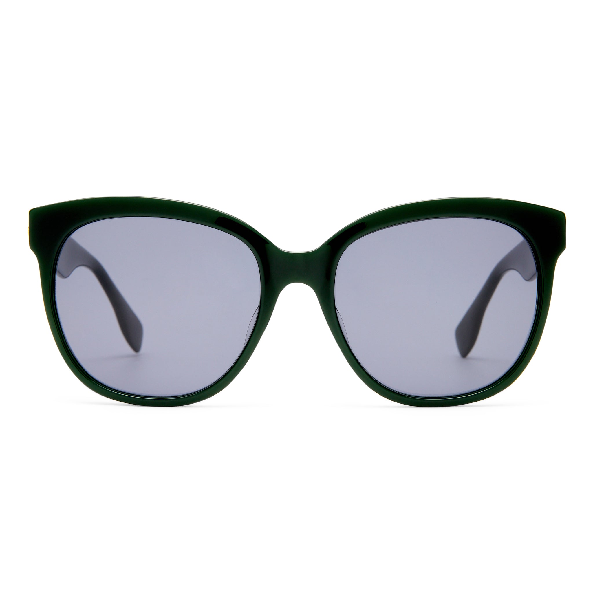 Le Specs Maiden Deep Green Female Square Sunglasses | Eyewear Index