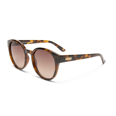 Le Specs Paramount Milky Tort Female Round Sunglasses | Eyewear Index