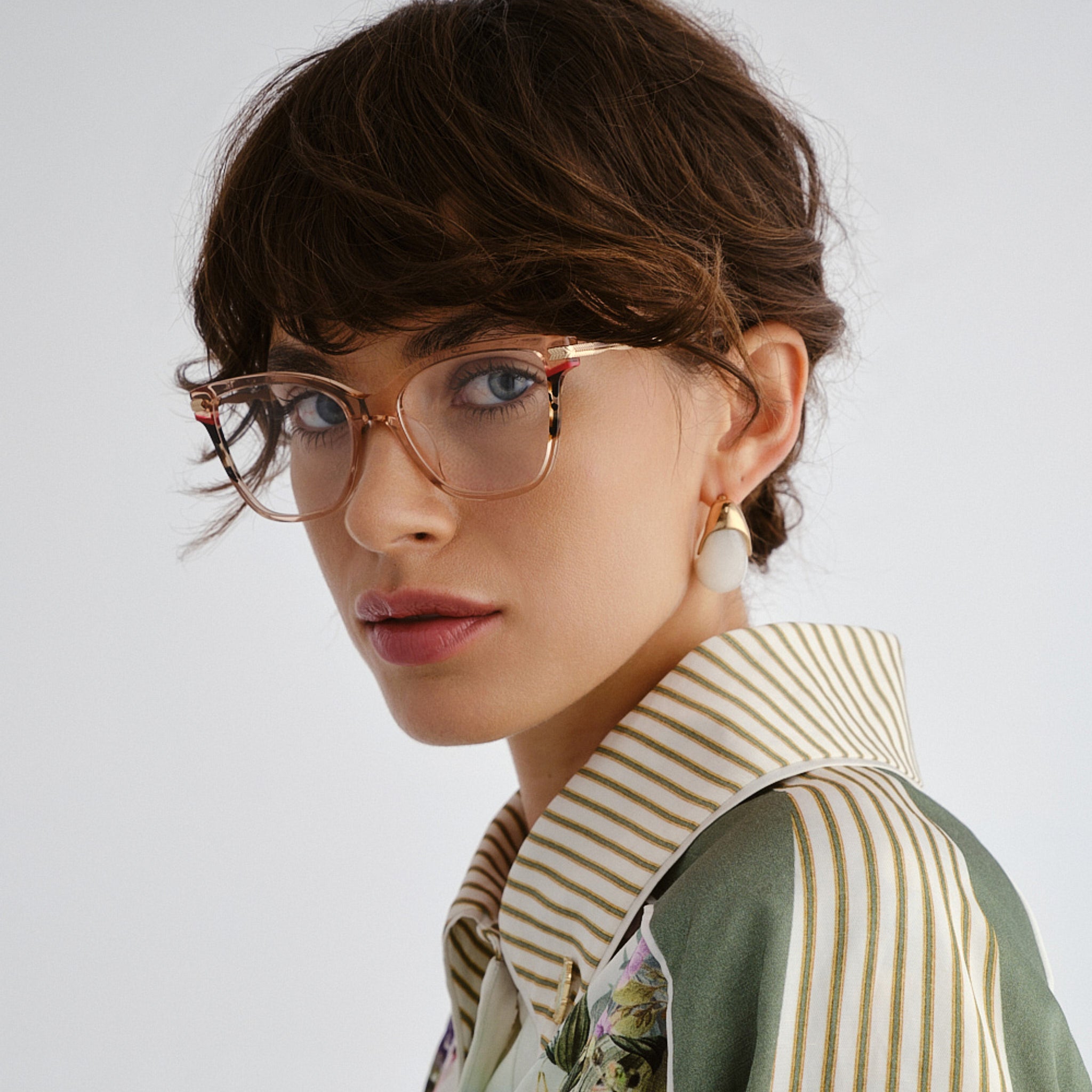 Camilla Silver Screen Tea Female Cat-Eye Optical Frames | Eyewear Index