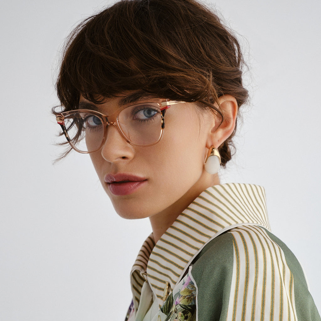 Camilla Silver Screen Tea Female Cat-Eye Optical Frames | Eyewear Index