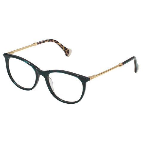 Camilla Sunset Picnics Emerald Marble Leopard Female Round Optical Frames | Eyewear Index