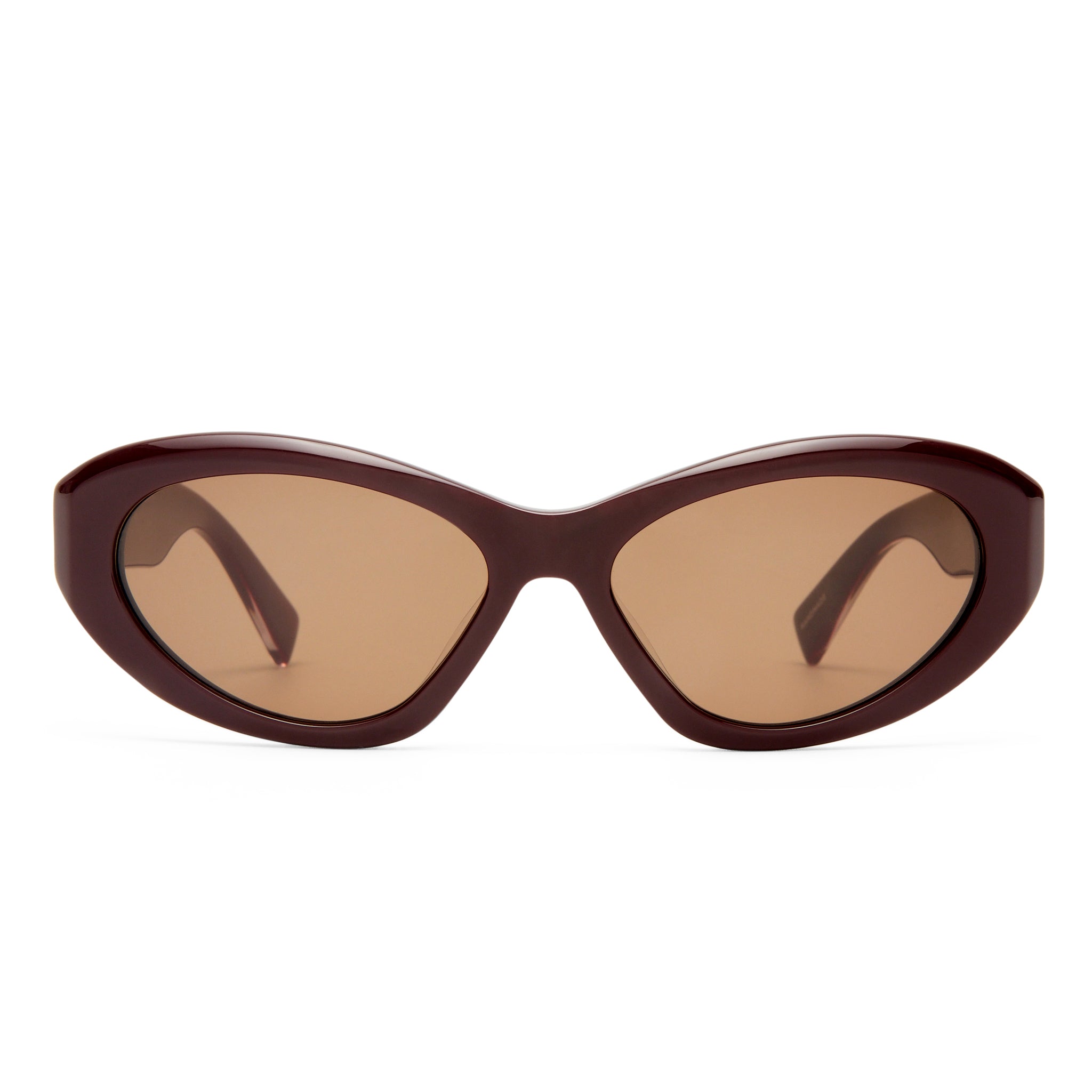 Oroton Remy Burgundy Female Cat-Eye Sunglasses | Eyewear Index