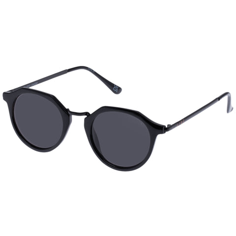 Aire Taures Black Uni-Sex Round Sunglasses | Eyewear Index