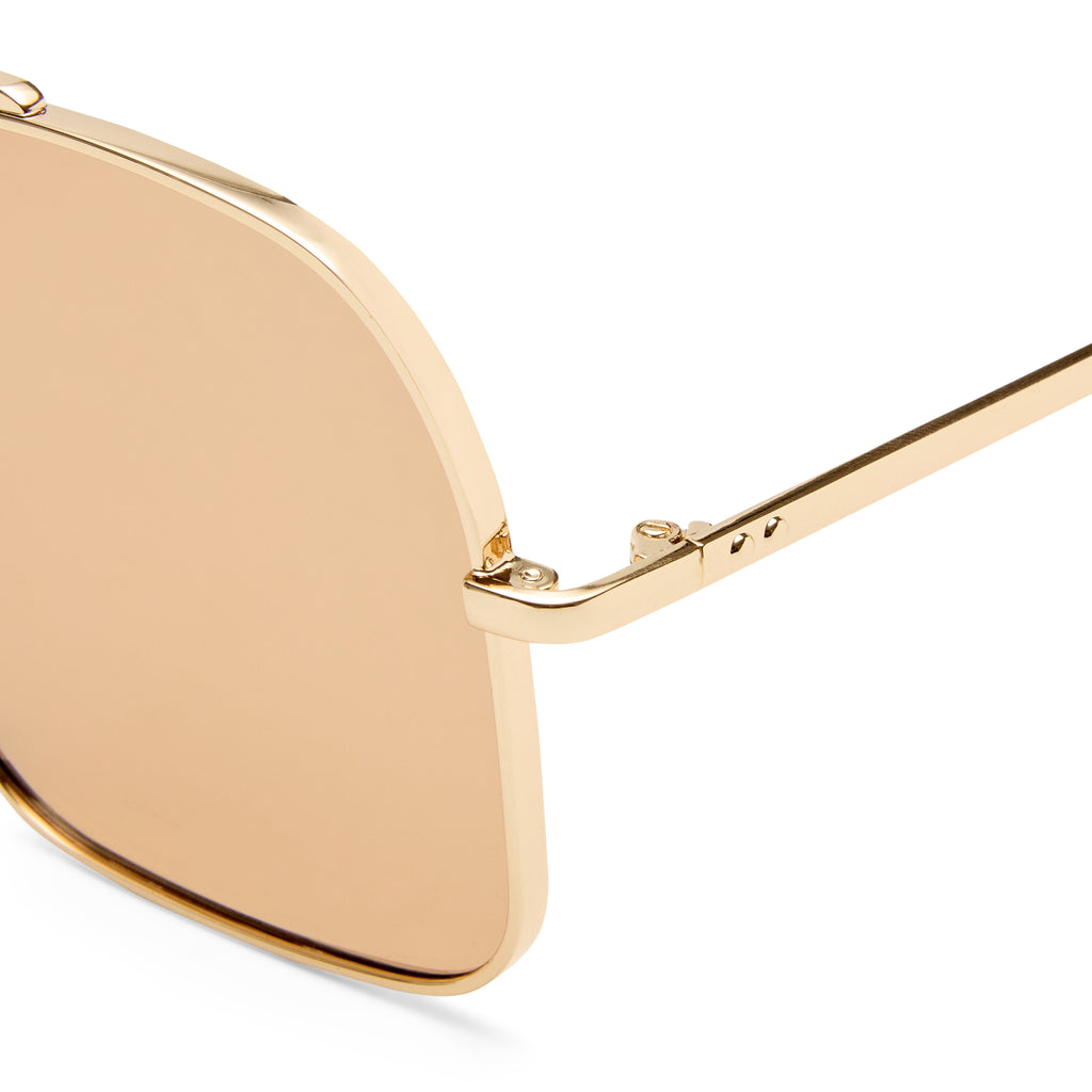 Le Specs Civelle Bright Gold Uni-Sex Aviator Sunglasses | Eyewear Index