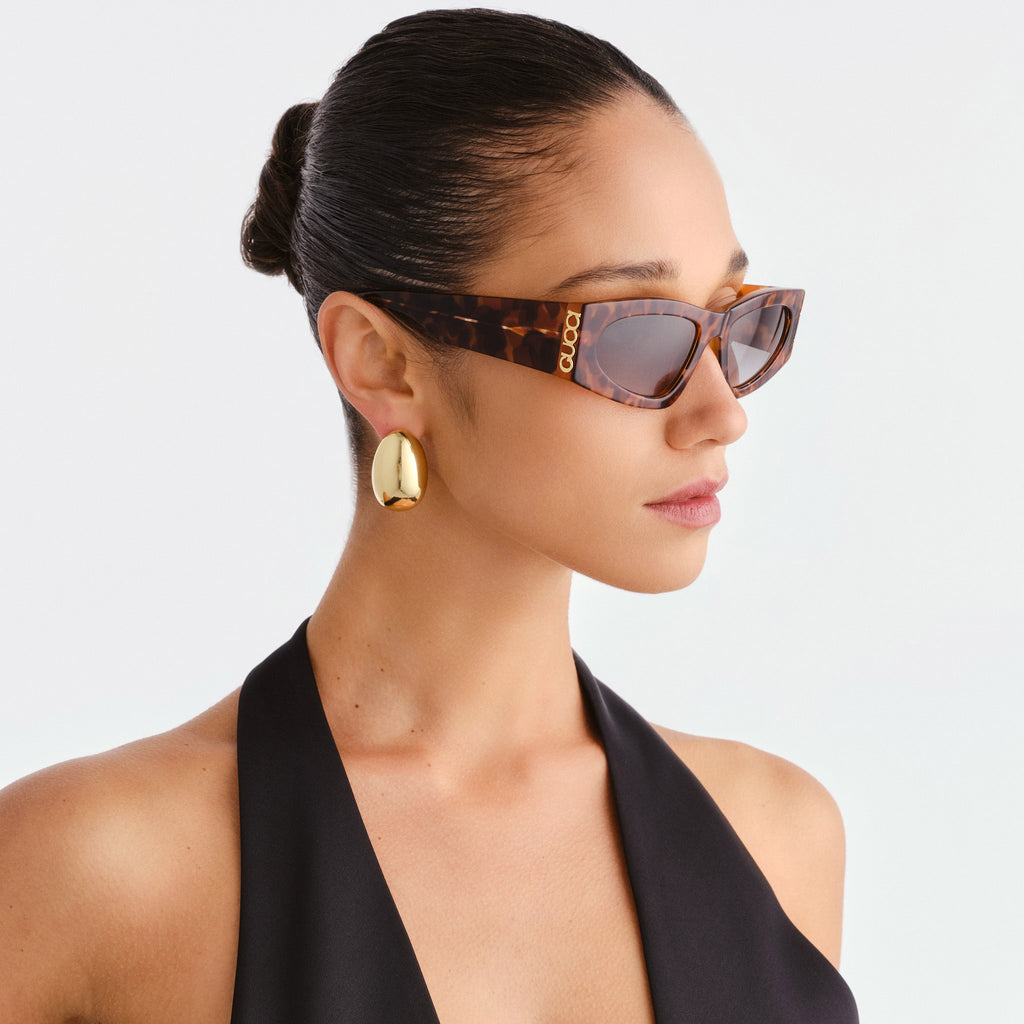 Gucci Gg2040s Havana Female Cat-Eye Sunglasses | Eyewear Index
