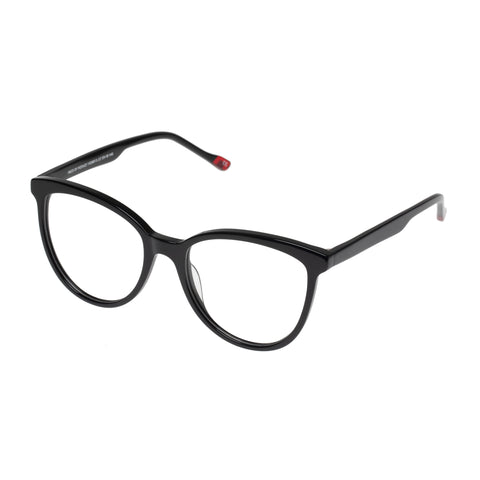 Le Specs Piece Of Pizzazz Black Female Cat-Eye Optical Frames | Eyewear Index