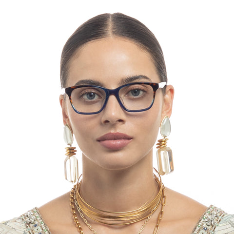 Camilla Divine Destiny Navy Haze Dark Tort Female Cat-Eye Optical Frames | Eyewear Index