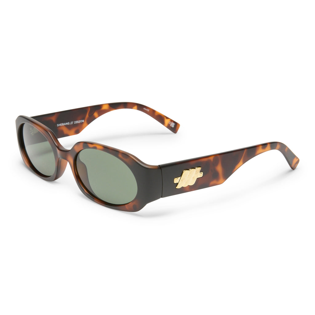 Le Specs Shebang Matte Tort Female Rectangle Sunglasses | Eyewear Index