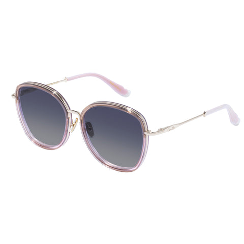 Camilla Luxor Life Vintage Rose Splice Gold Female Round Sunglasses | Eyewear Index