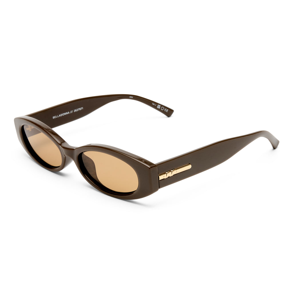Le Specs Belladonna Cocoa Female Oval Sunglasses | Eyewear Index