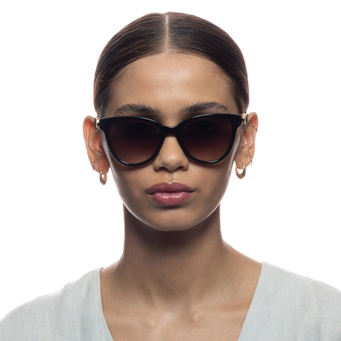 Oroton Asher Black Female Cat-Eye Sunglasses | Eyewear Index