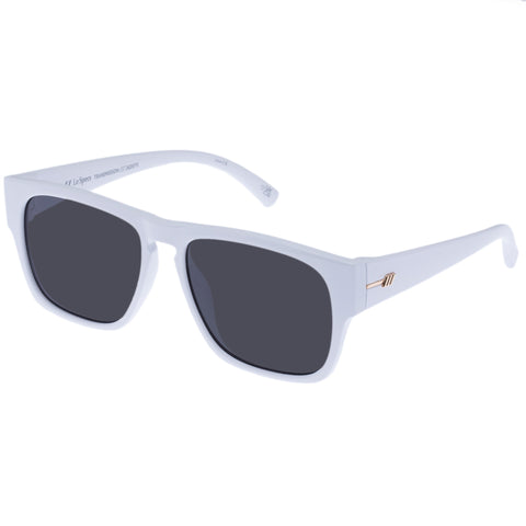 Le Specs Transmission White Uni-Sex D-Frame Sunglasses | Eyewear Index