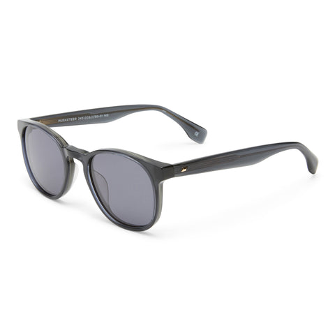 Le Specs Musketeer Charcoal Uni-Sex Round Sunglasses | Eyewear Index