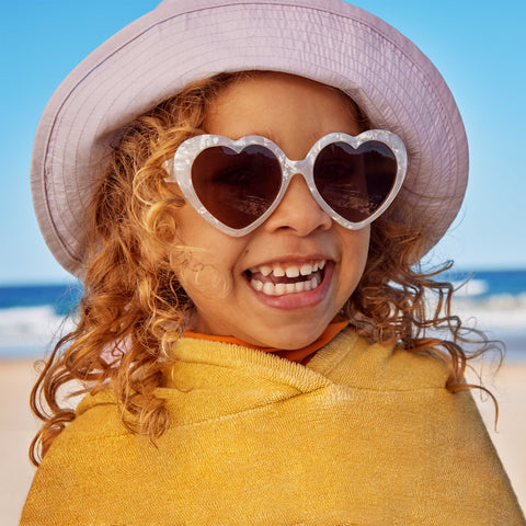 Cancer Council Lovebird Kids Ivory Seashell Female Novelty Sunglasses | Eyewear Index