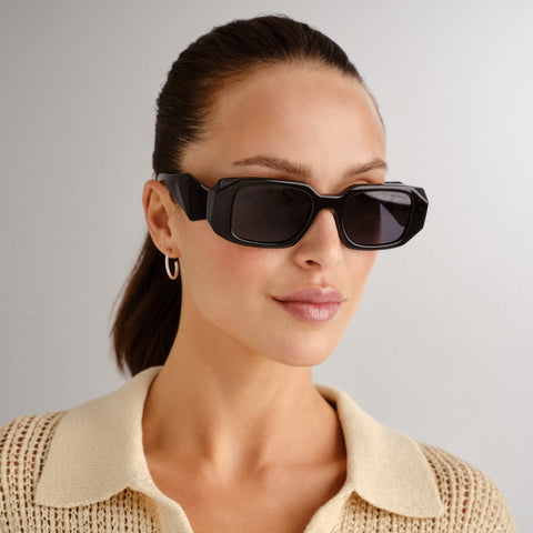 Cancer Council Enviro Bold Black Uni-Sex Rectangle Sunglasses | Eyewear Index