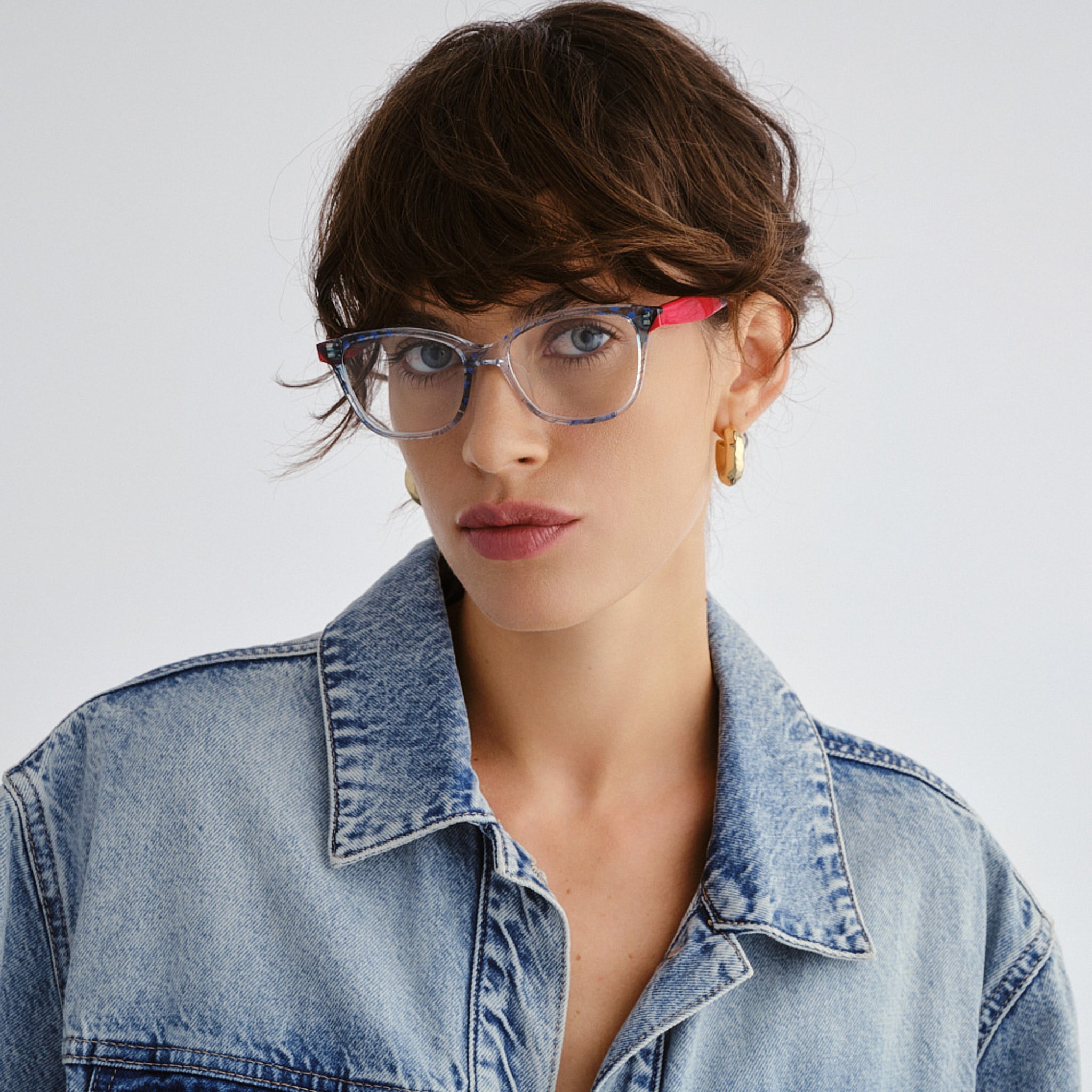 Camilla The Rehearsal Blue Feather Female D-Frame Optical Frames | Eyewear Index