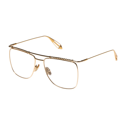 Karen Walker Homer Gold Uni-Sex Square Optical Frames | Eyewear Index