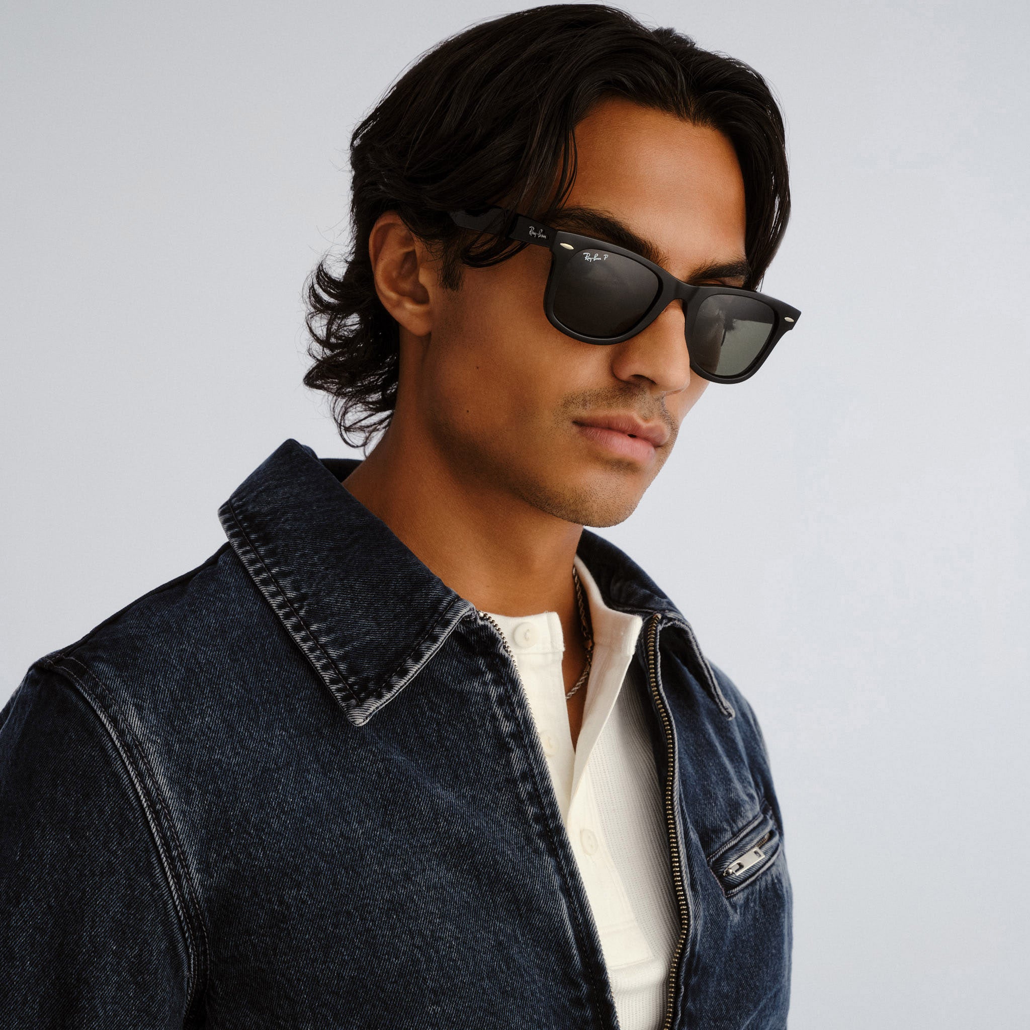 Ray-Ban 4340 Wayfarer Ease 60158 Black Uni-Sex D-Frame Sunglasses | Eyewear Index