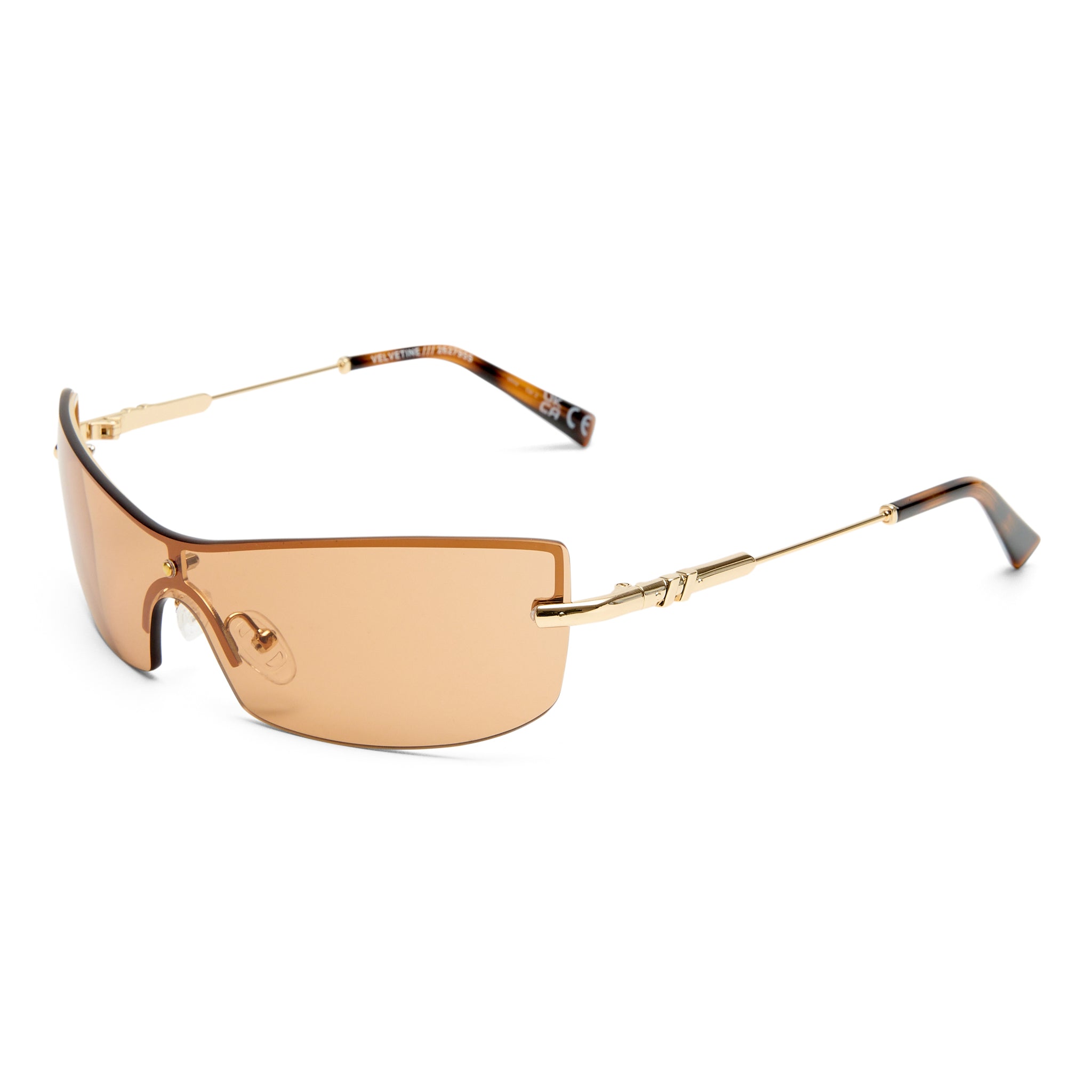 Le Specs Velvetine Gold Uni-Sex Wrap Sunglasses | Eyewear Index