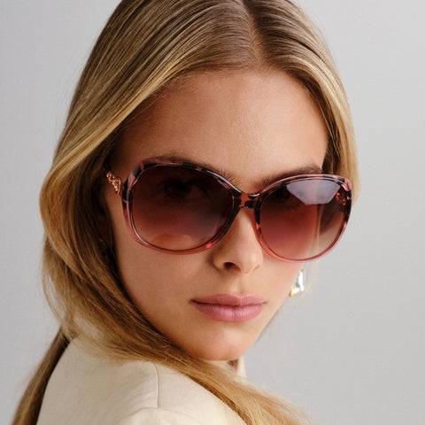 Fiorelli Juliette V2 Rose Tort Grad Female Square Sunglasses | Eyewear Index