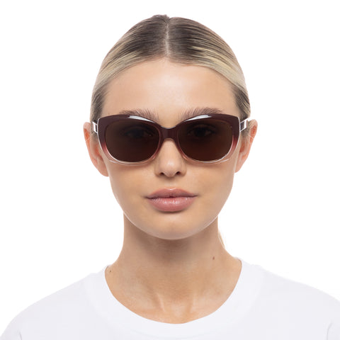 Cancer Council Rosebery Burgundy Grad Female Cat-Eye Sunglasses | Eyewear Index