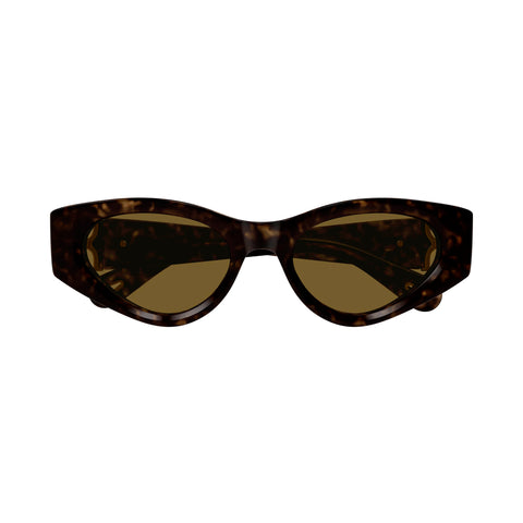 Chloe Ch0259s Havana Female Cat-Eye Sunglasses | Eyewear Index