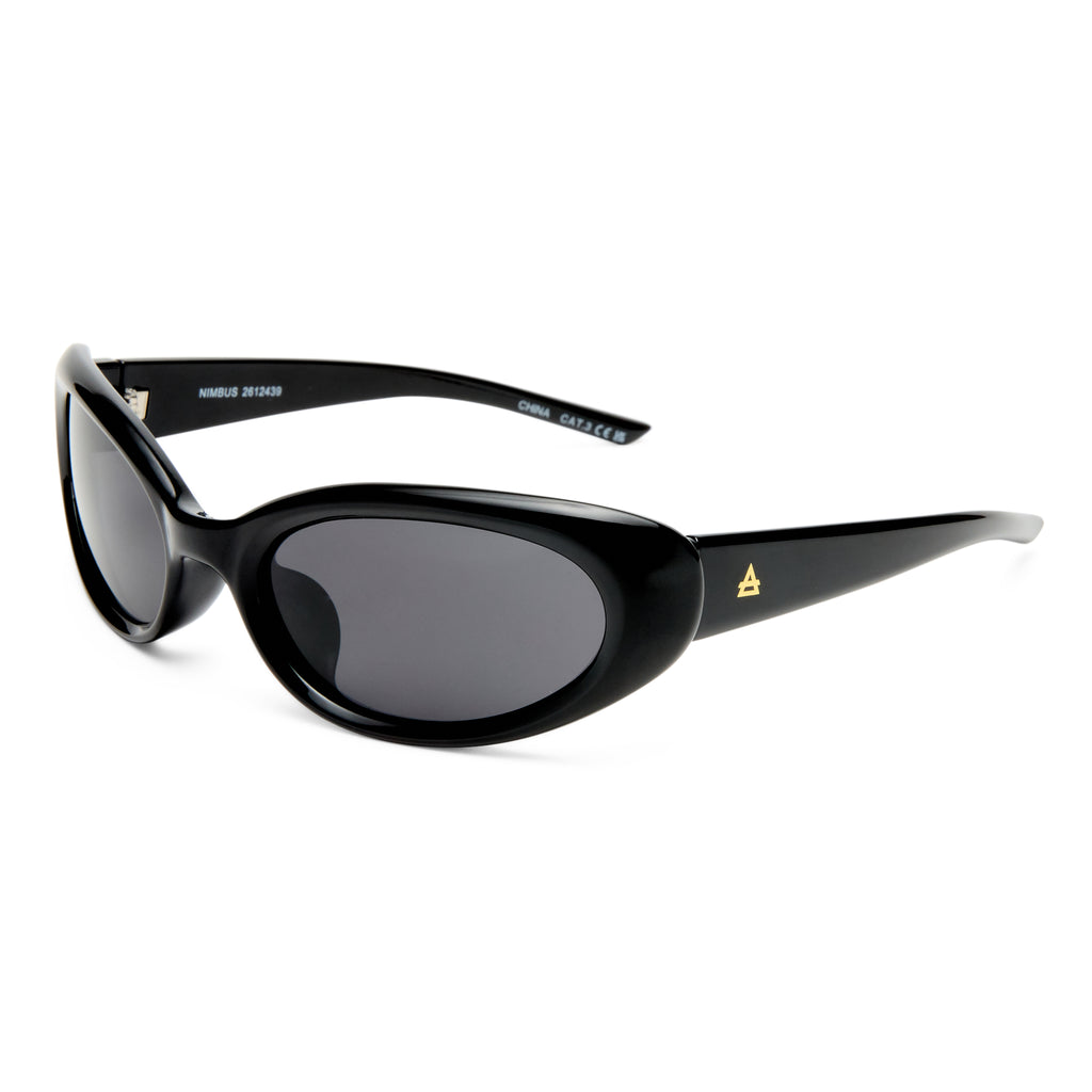 Aire Nimbus Black Uni-Sex Wrap Sunglasses | Eyewear Index