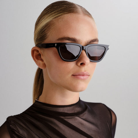 Saint Laurent Sl462sulpice Black Female Cat-Eye Sunglasses | Eyewear Index