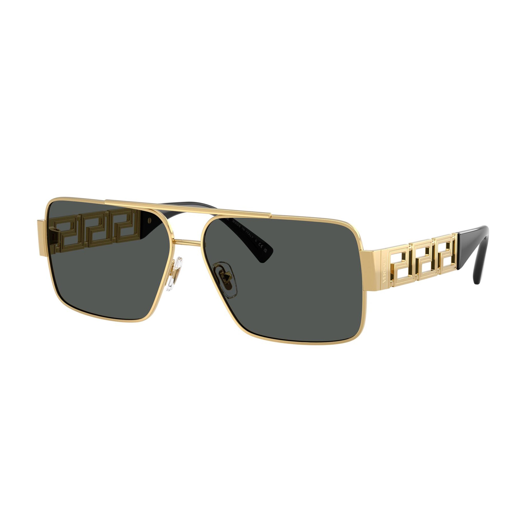 Versace 2290 100287 Gold Male Rectangle Sunglasses | Eyewear Index