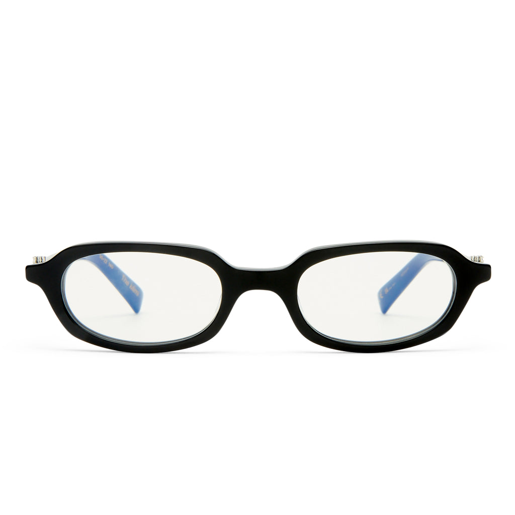 Luv Lou The Mimi Luxe Black Female Rectangle Blue Light | Eyewear Index
