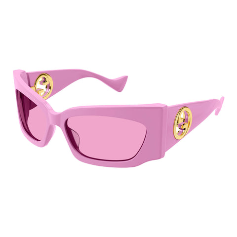 Gucci Gg1412s Pink Female Wrap Sunglasses | Eyewear Index