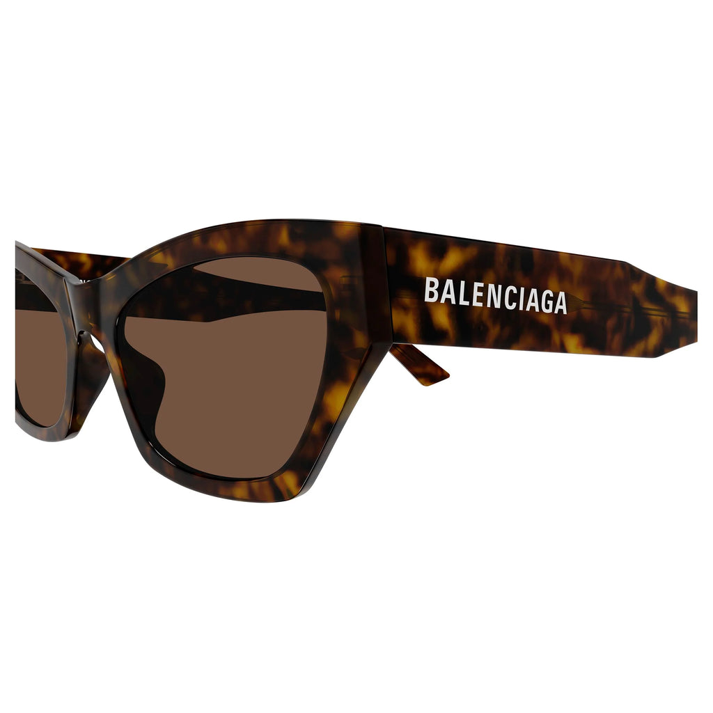 Balenciaga Bb0447s Havana Female Cat-Eye Sunglasses | Eyewear Index
