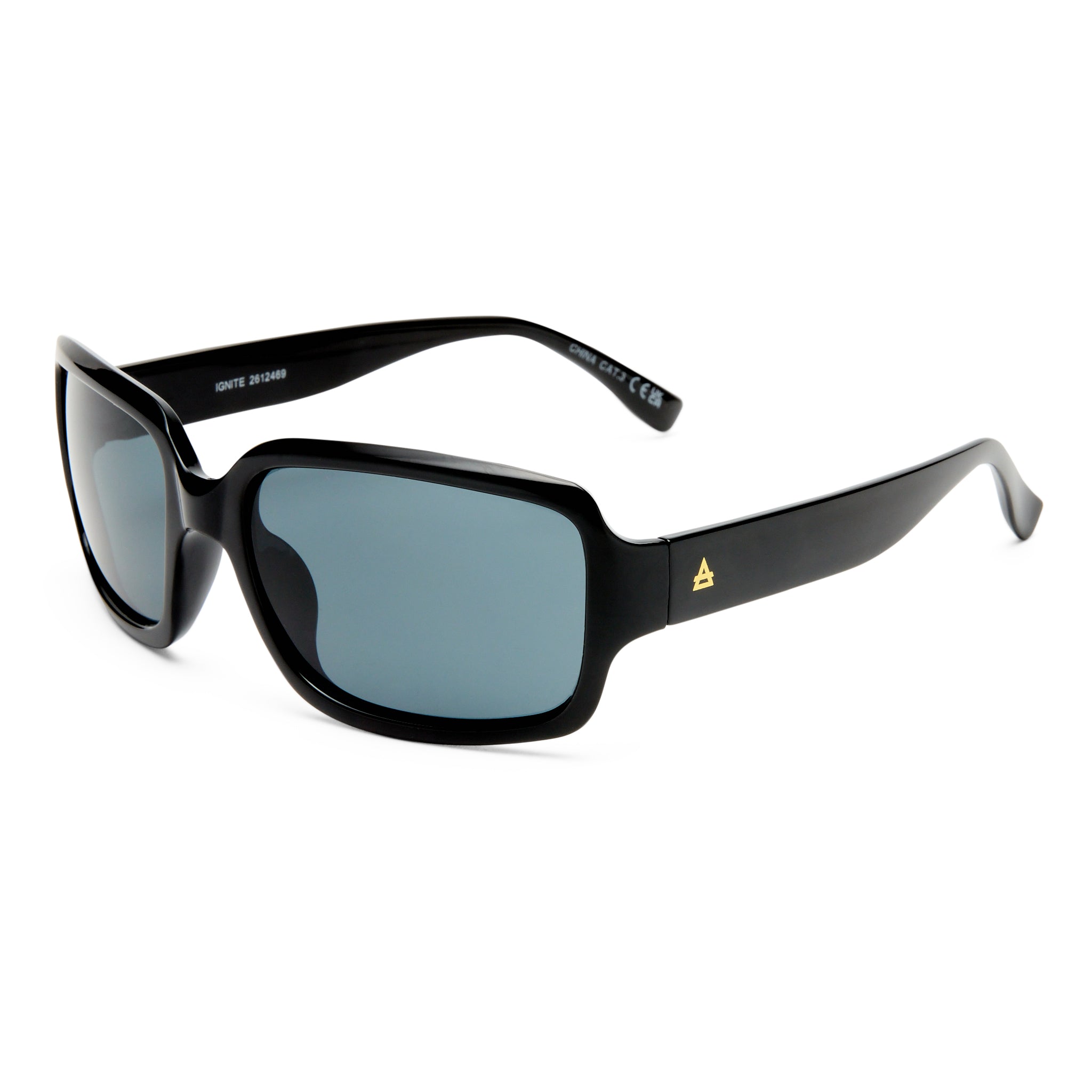 Aire Ignite Black Uni-Sex Wrap Sunglasses | Eyewear Index