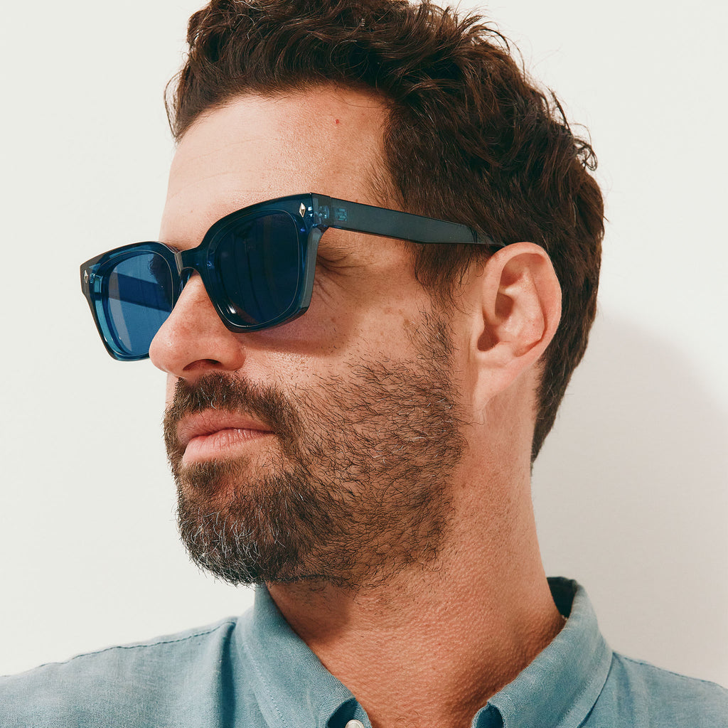 Cancer Council Kingscliff Navy Uni-Sex D-Frame Sunglasses | Eyewear Index