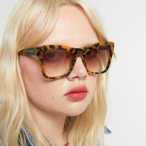 Karen Walker Hallowed Crazy Tort Female Cat-Eye Sunglasses | Eyewear Index