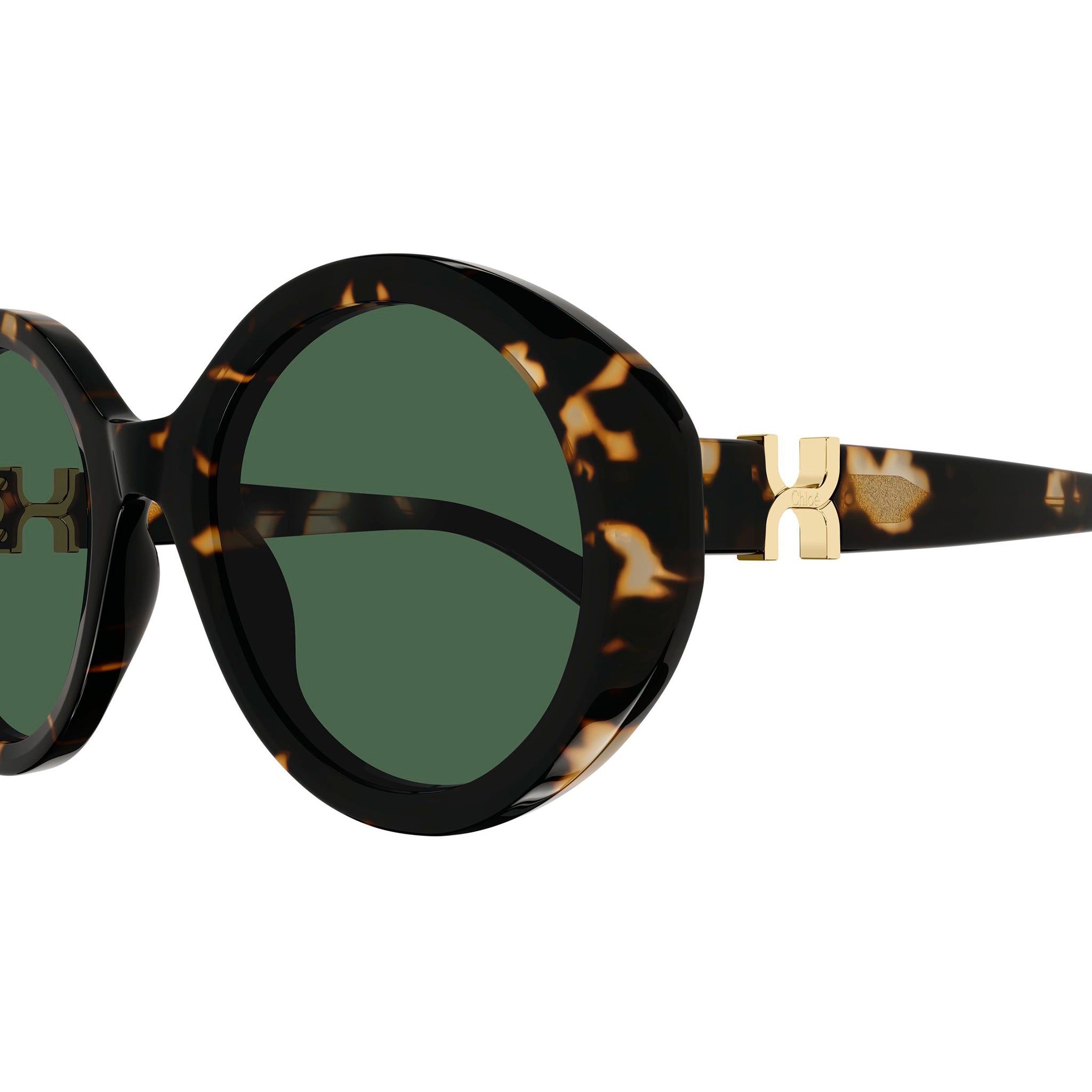 Chloe Ch0332s Havana Female Round Sunglasses | Eyewear Index