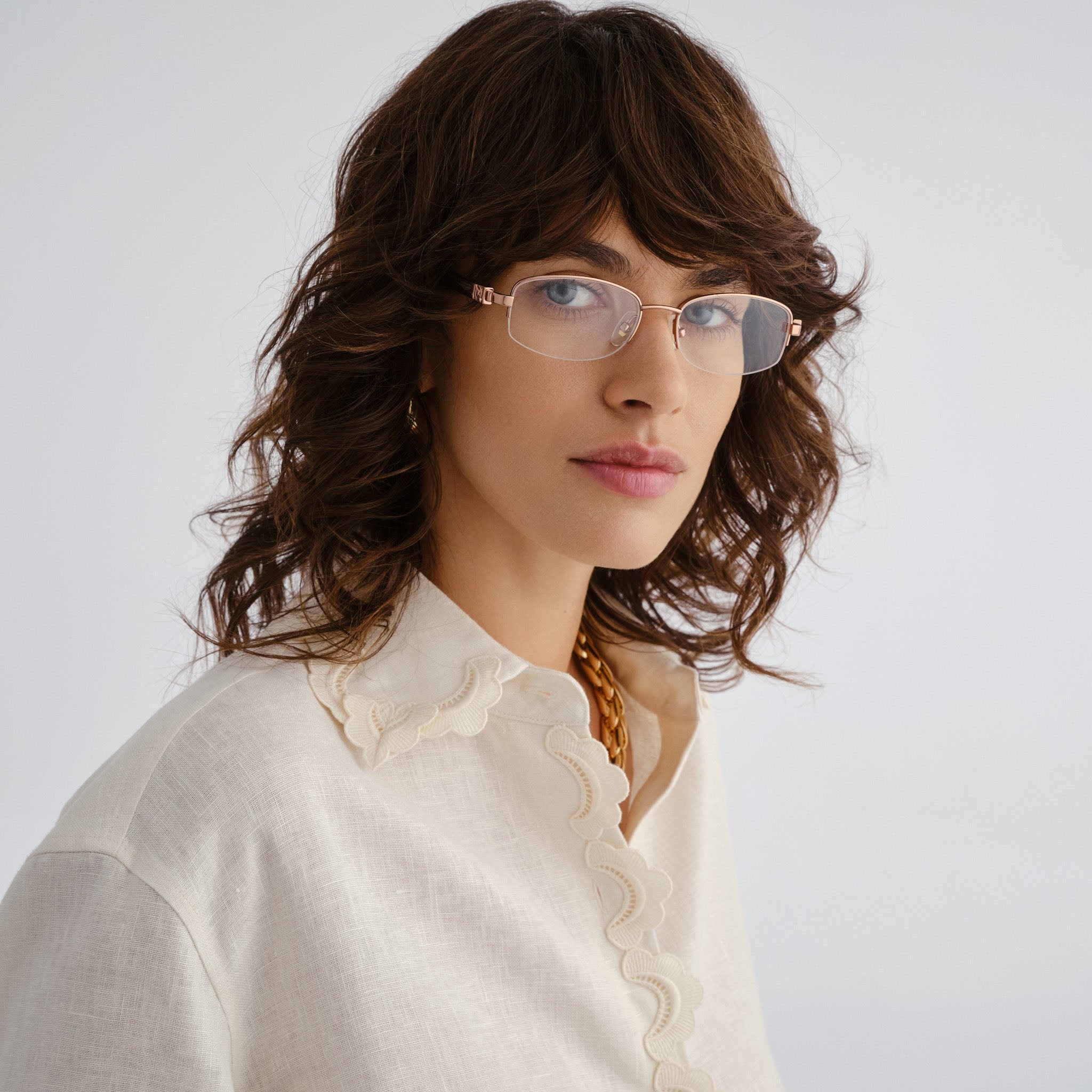 Oroton Sundra Rose Brown Female Rectangle Optical Frames | Eyewear Index