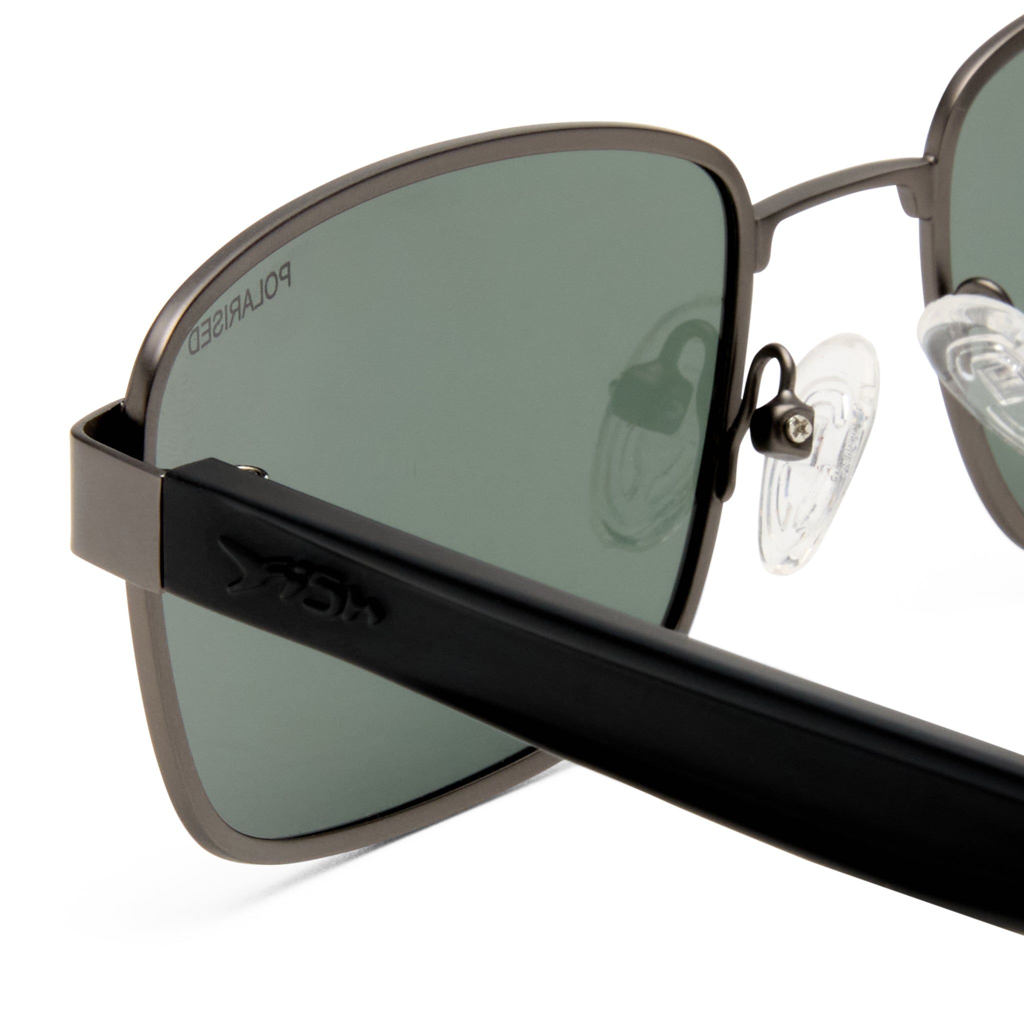 Fish Longfin Matte Gunmetal Black Male Rectangle Sunglasses | Eyewear Index