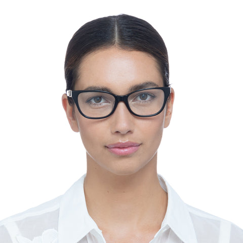 Oroton Indiana Black Gold Female Cat-Eye Optical Frames | Eyewear Index