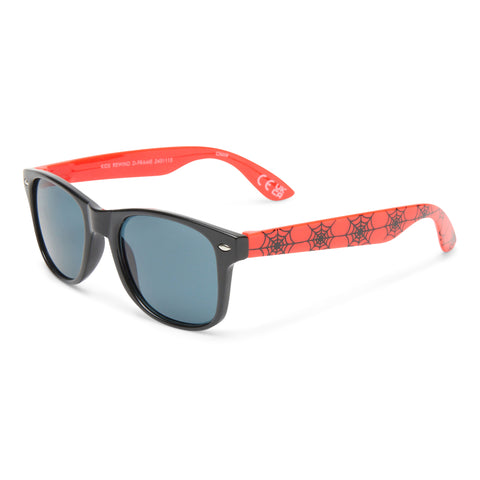 Solarized Kids Rewind D-Frame Black Red Male D-Frame Sunglasses | Eyewear Index