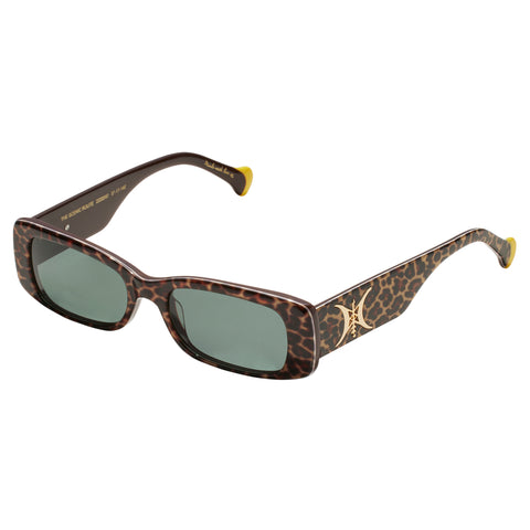 Camilla The Scenic Route Leopard Print Female Rectangle Sunglasses | Eyewear Index