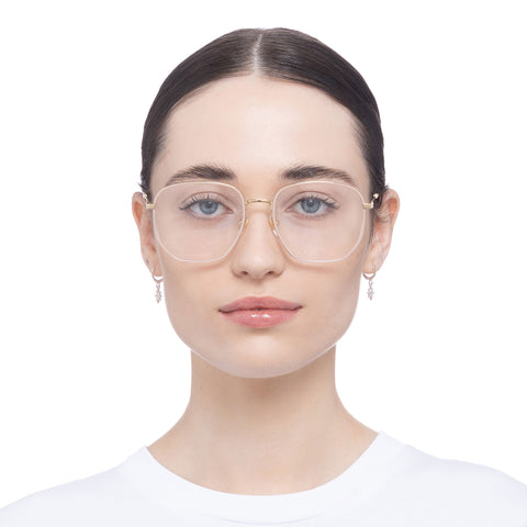 Gucci Gg1197oa Gold Female Rectangle Optical Frames | Eyewear Index