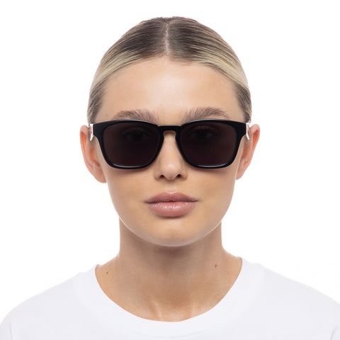 Le Specs Players Playa Black Uni-Sex D-Frame Sunglasses | Eyewear Index