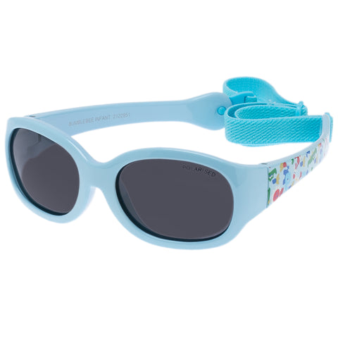 Cancer Council Bumblebee Infant Blue Zoo Strap Male Wrap Sunglasses | Eyewear Index