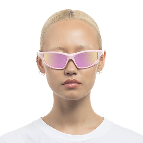 Aire Comet Fondant Pink Uni-Sex Wrap Sunglasses | Eyewear Index