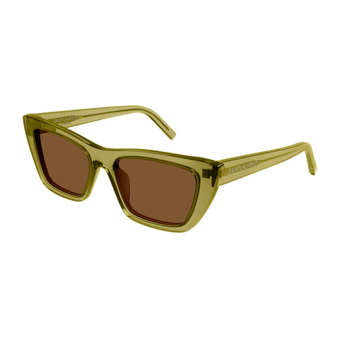 Saint Laurent Sl276mica Green Female Cat-Eye Sunglasses | Eyewear Index